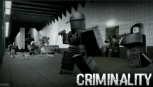 a video game called criminality is being played by a group of soldiers