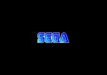 a pixel art of the sega logo on a black background