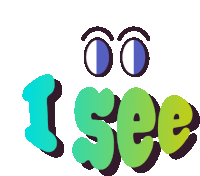 a logo that says i see with a cartoon face