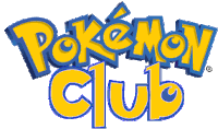 the logo for the pokemon club is blue and yellow