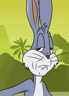 a cartoon of bugs bunny making a funny face