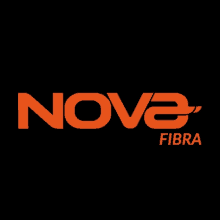 the nova fibra logo is orange and black