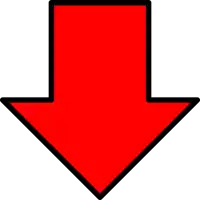 a red arrow is pointing down on a white background .