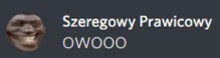 a picture of a man 's face with the words szeregowy prawicowy owooo written below it