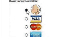 choose your payment method : visa , mastercard , american express , or paypal .