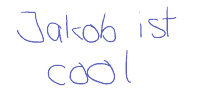 the word jakob that is on a white background