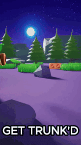 a purple background with the words get trunk 'd written on it