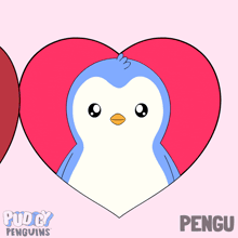 a red heart that says happy heart on a pink background