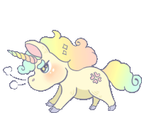 a drawing of a unicorn with an angry expression