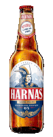 a bottle of harnas has a picture of a man on it