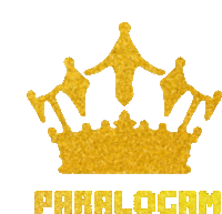 a gold colored crown with the word paralogam below it