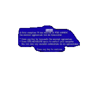 a blue screen that says a fatal exception