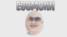 a picture of a man with braces and the name eggmonn on top