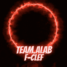 a man with glasses is in a red circle that says team.alab f-clef