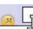 a yellow smiley face with a sad face is standing next to a computer monitor .