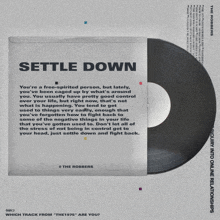 a record cover for the robbers ' settle down album