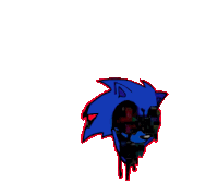 a drawing of a sonic the hedgehog with a shadow behind him