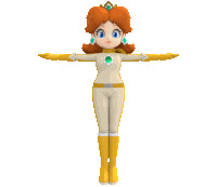 a 3d model of daisy from mario bros