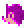 a pixel art drawing of a purple hedgehog with purple hair .