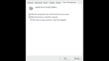 a screenshot of a power management window that allows the computer to turn off the device to save power