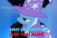 a cartoon of a pony asking why on earth