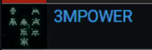 a sign that says ' 3mpower ' on a black background