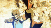 a man is holding a bow and arrow in a cartoon