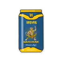 a can of hanuman premium lager with a monkey on the front