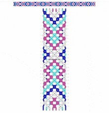 a pattern for a friendship bracelet is shown on a white background