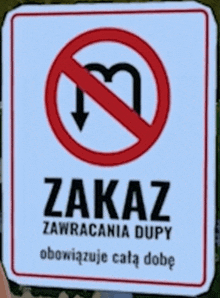 a sign that says zakaz on it with a red circle