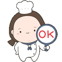 a cartoon of a chef holding a ok sign