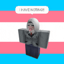 a roblox character says i have noting in a speech bubble