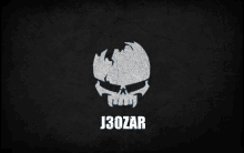 a picture of a skull with the name j30zar below it