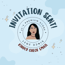 a logo for invitation senti shows a woman in a circle