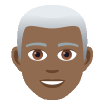 a cartoon illustration of a man 's face with gray hair