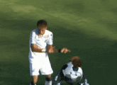 a soccer player in a white jersey with the word allianz on it