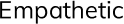 the word empathistic is written in black on a white background .