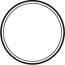 a black and white circle with a white background