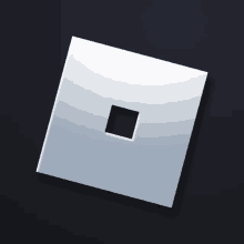 a white square with a small square in the middle on a black background