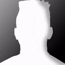 a white silhouette of a man 's head with a crown on his head