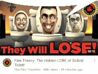 a video titled they will lose with three men sitting on toilets