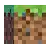 a pixel art drawing of a minecraft block with grass on top .