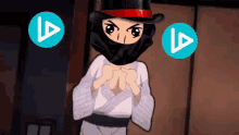 a cartoon of a ninja wearing a top hat and a mask