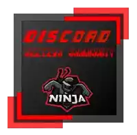 a ninja logo is on a black background with the words discord