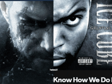 ice cube 's greatest album cover has a parental advisory on it