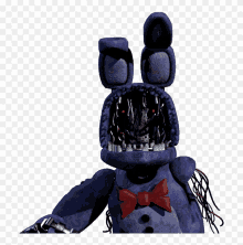 bonnie the bunny from five nights at freddy 's has a red bow tie