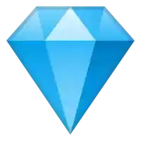 a blue diamond on a white background with a triangle in the center