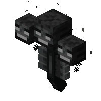 a minecraft skeleton with three heads and a long tail