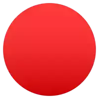 a red circle on a white background with a black border