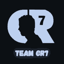 a logo for team cr7 with a silhouette of a person